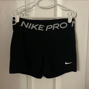 Nike Pro running shorts, black, size small